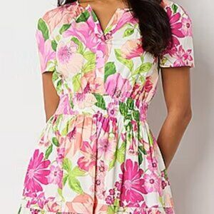 BE by Chetta lightweight poplin floral maxi dress